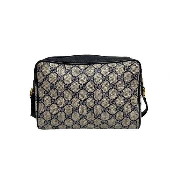 Gucci Shoulder Bag Leather Navy - Picture 3 of 9